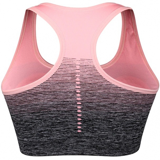Gradient High Stretch Sports Bra for Women,Quick Dry Padded Sports Top,Seamless Yoga Running Tops