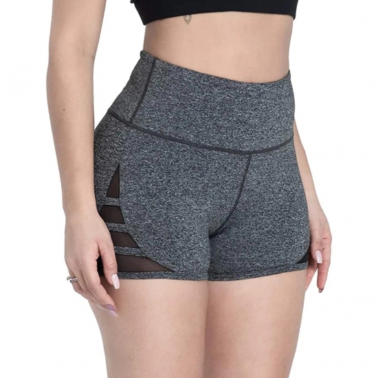 Hot Women Casual Solid Elastic High Waist Push Up Fitness Yoga Shorts Running Gym Stretchy Shorts