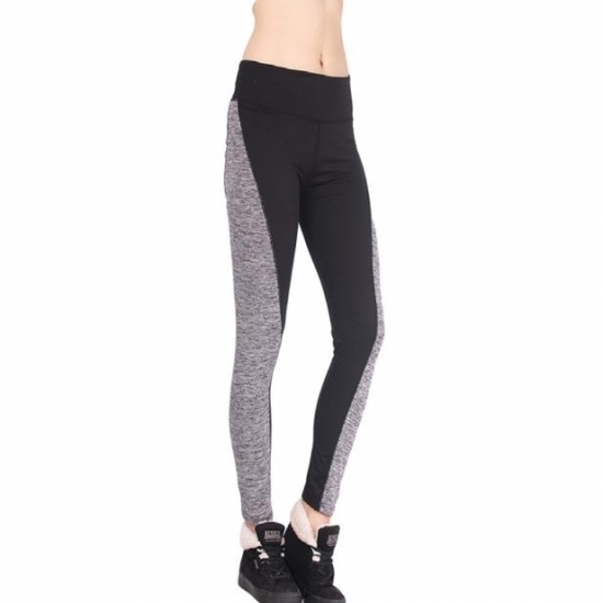 Soft Black And Grey Leggings Plus Size High Waisted Workout Leggings for Women 