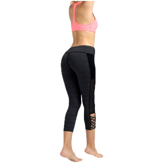 Yoga Waist Band Buttery Soft Double Brushed black solid color leggings for women 