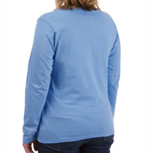 Womens 100% Cotton Long Sleeve T‑shirt for Athletic and Casual Wear