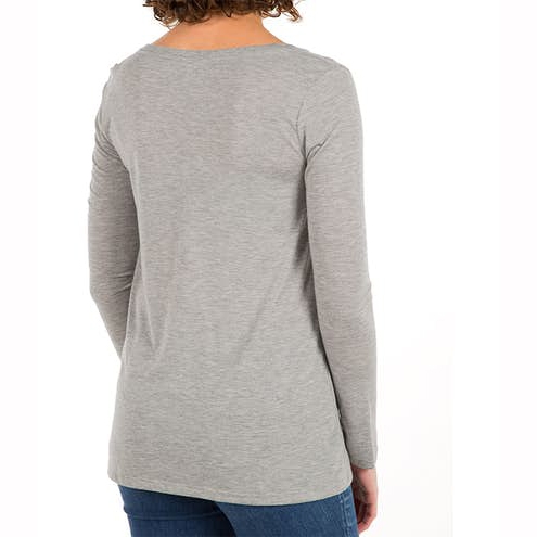 Women Flowy Long Sleeve V‑Neck Casual T‑shirt