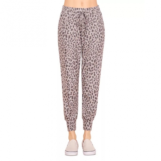 Casual Wear Leopard Printed Jogger Pants For Women
