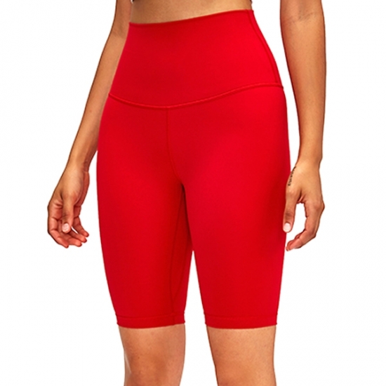 High Waist Yoga Shorts Brushed Material Women Stretchy Compress Super Soft Gym Shorts